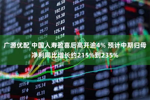 广源优配 中国人寿盈喜后高开逾4% 预计中期归母净利同比增长约215%到235%